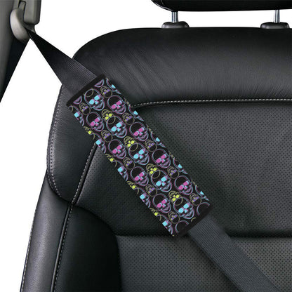 Skull 3D Colorful Print Design LKS309 Car Seat Belt Cover