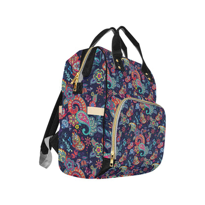 Paisley Boho Pattern Print Design A06 Diaper Bag Backpack