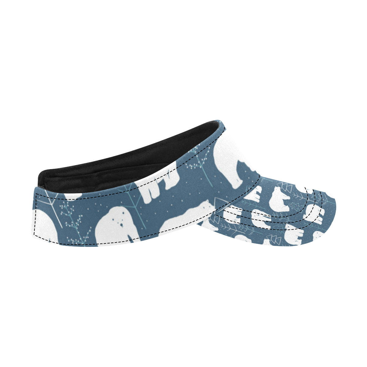 Polar Bear Pattern Print Design A01 Unisex Sun Visor
