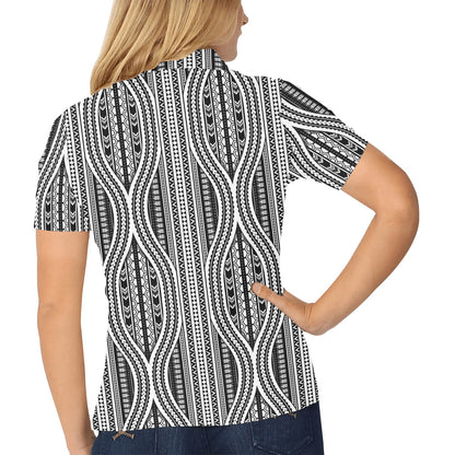 Polynesian Tribal Style Women's Polo Shirt