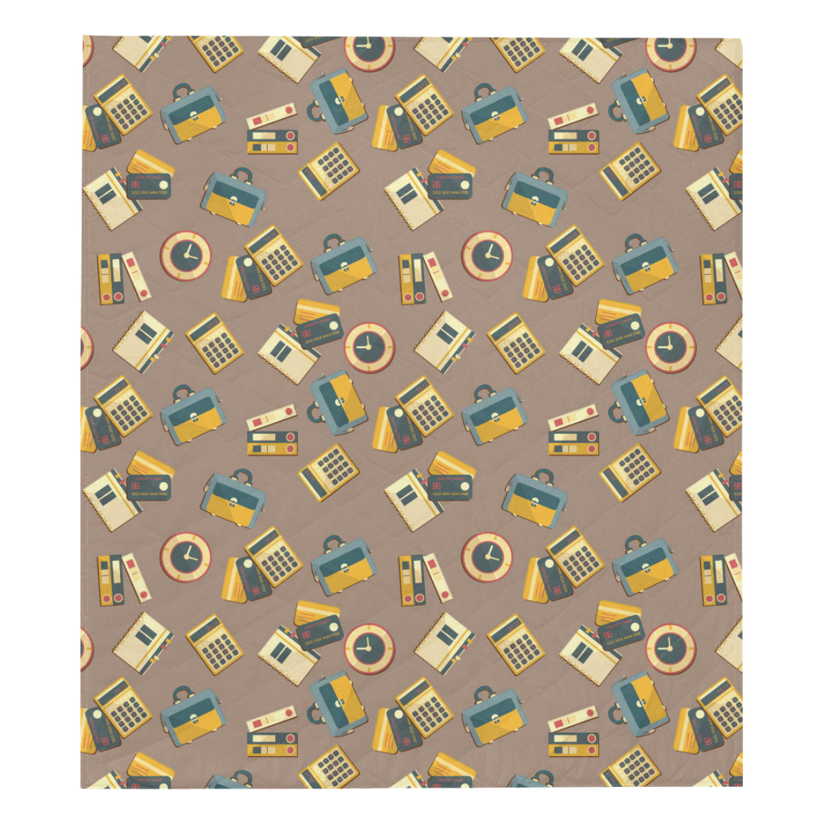 Accounting Financial Pattern Print Design 03 Premium Quilt