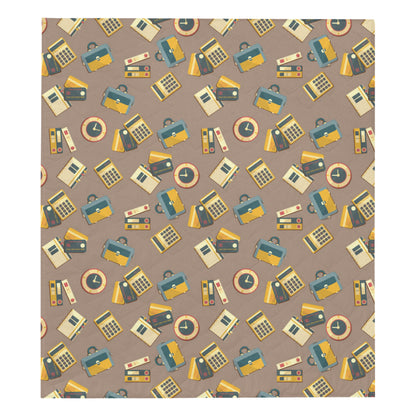 Accounting Financial Pattern Print Design 03 Premium Quilt