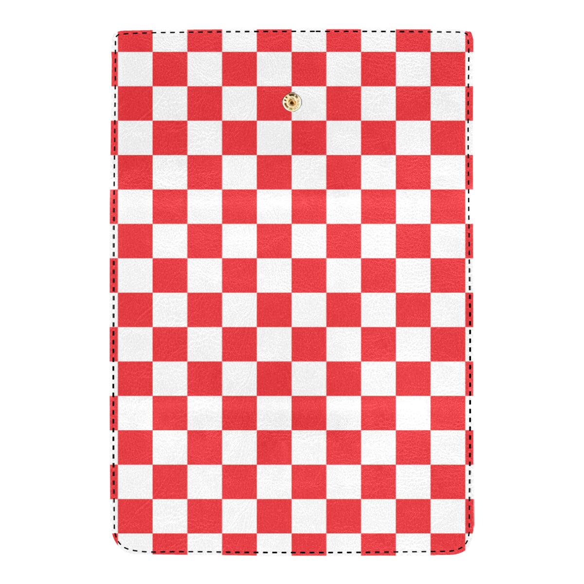 Checkered Red Pattern Print Design 04 Women's Trifold Wallet