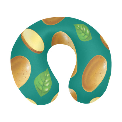 Potato Pattern Print Design A04 U-Shaped Travel Neck Pillow