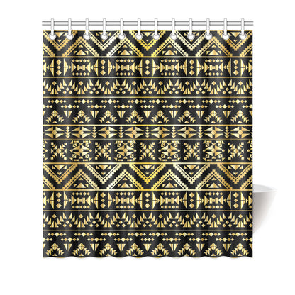 Gold Aztec Tribal Shower Curtain