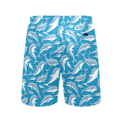 Dolphin Cute Print Pattern Men's Swim Trunks Beach Shorts
