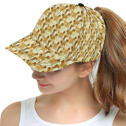 Alpaca Watercolor Design Themed Print Snapback Cap