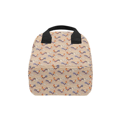 Chicken Boho Style Pattern Insulated Lunch Bag