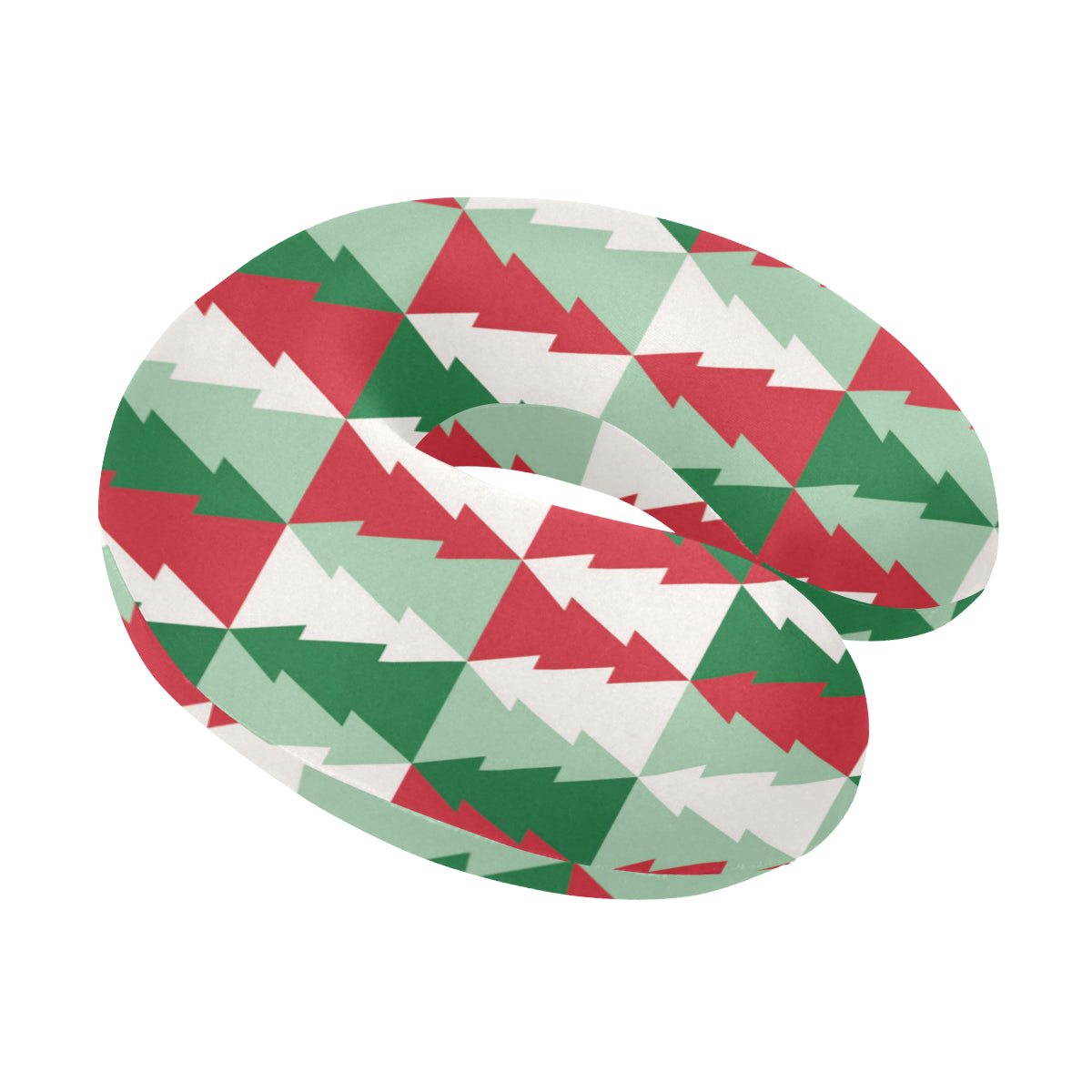 Christmas Tree Pattern Print Design 01 U-Shaped Travel Neck Pillow