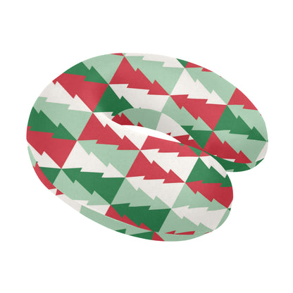 Christmas Tree Pattern Print Design 01 U-Shaped Travel Neck Pillow