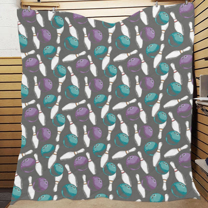 Bowling Pattern Print Design 03 Premium Quilt