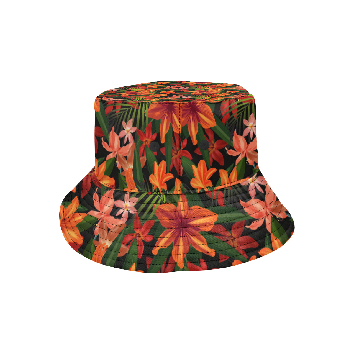 Amaryllis Pattern Print Design AL05 Unisex Bucket Hat