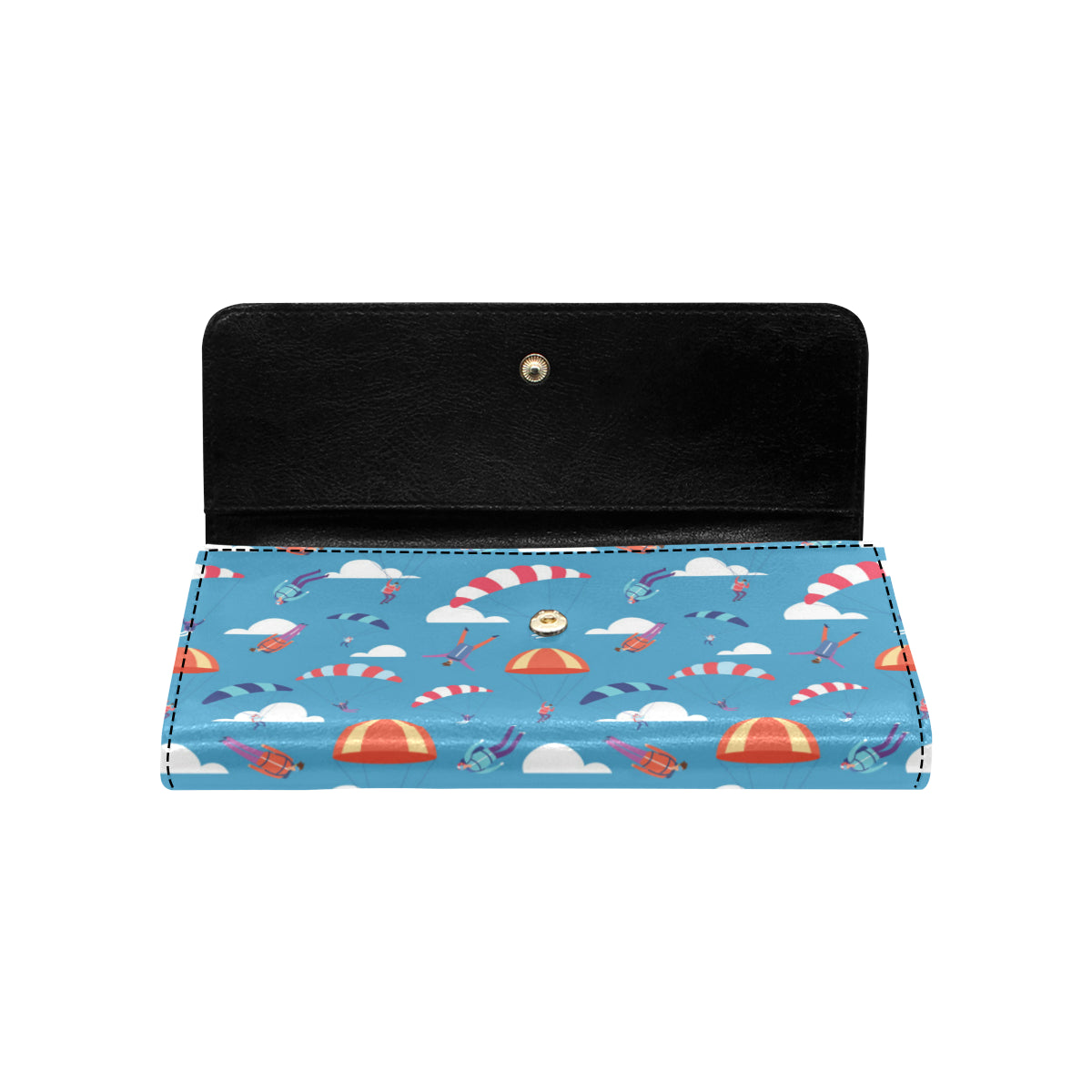 Skydiving Pattern Print Design 03 Women's Trifold Wallet