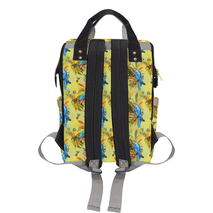 Parrot Pattern Print Design A02 Diaper Bag Backpack