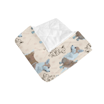 Pembroke Welsh Corgis Pattern Print Design A03 Premium Quilt
