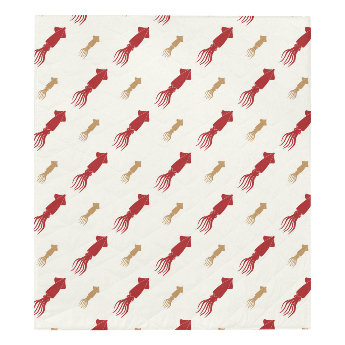 Giant Squid Pattern Print Design 01 Premium Quilt