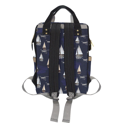 Sailing Ships Pattern Print Design A05 Diaper Bag Backpack