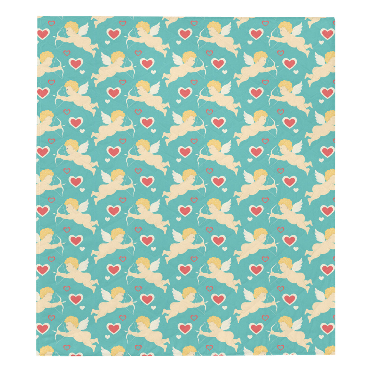 Cupid Pattern Print Design 01 Premium Quilt