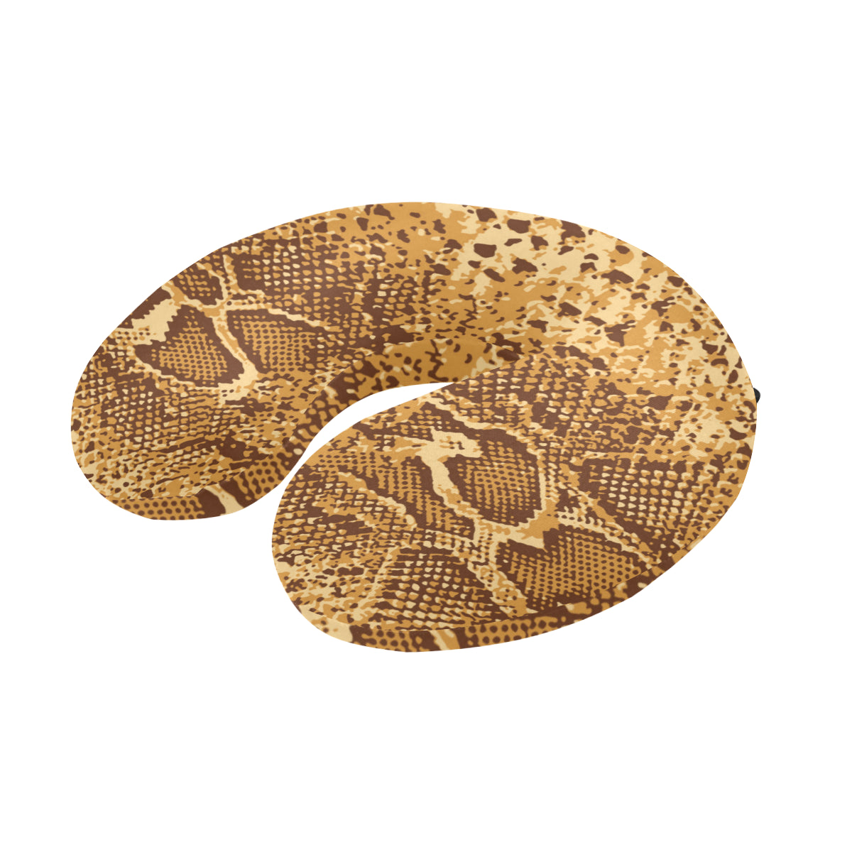 Python Brown Pattern Print Design A03 U-Shaped Travel Neck Pillow