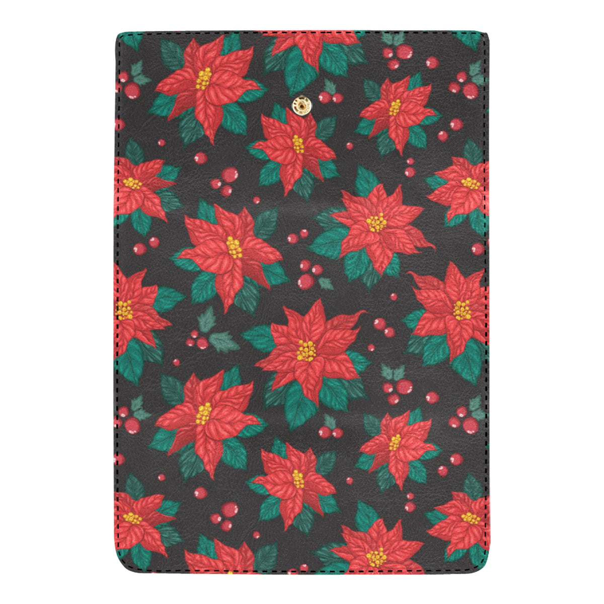 Poinsettia Pattern Print Design POT07 Women's Trifold Wallet