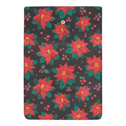 Poinsettia Pattern Print Design POT07 Women's Trifold Wallet