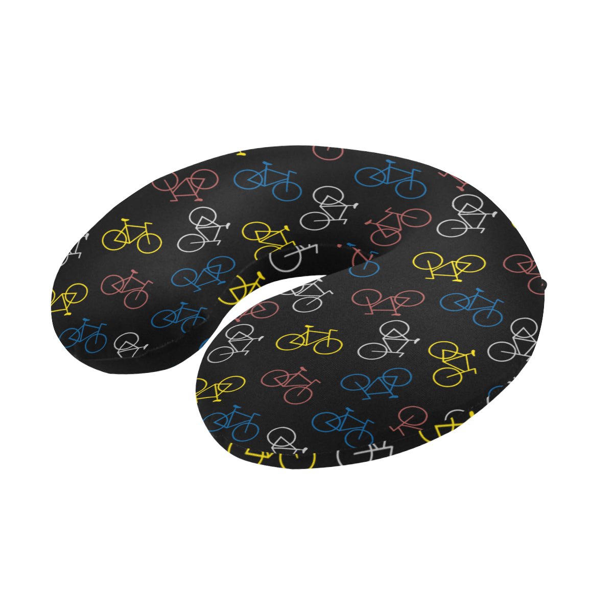 Bicycle Pattern Print Design 03 U-Shaped Travel Neck Pillow