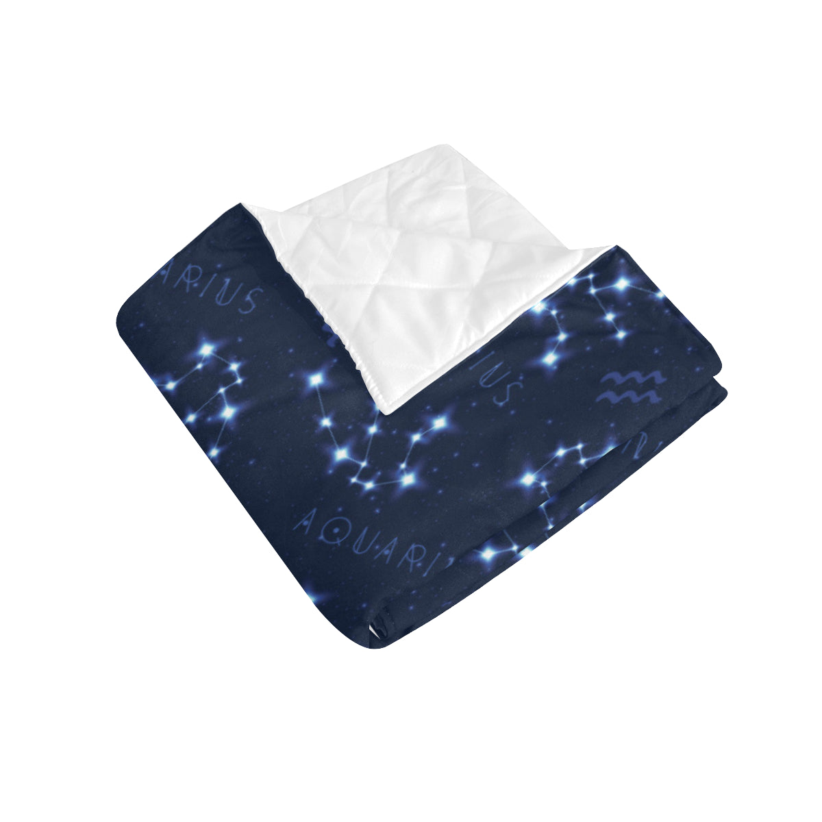 Aquarius Zodiac Pattern Print Design 02 Premium Quilt