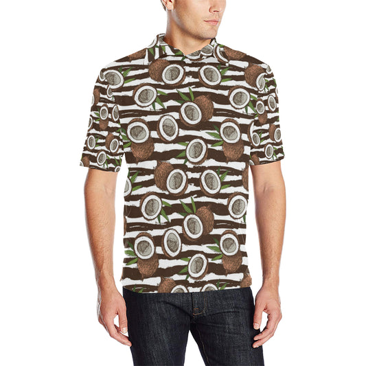 Coconut Pattern Print Design CN04 Men Polo Shirt