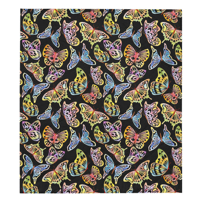 Butterfly Water Color Rainbow Premium Quilt
