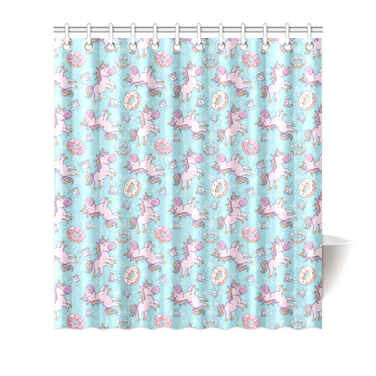 Donut Unicorn Pattern Print Design DN016 Shower Curtain