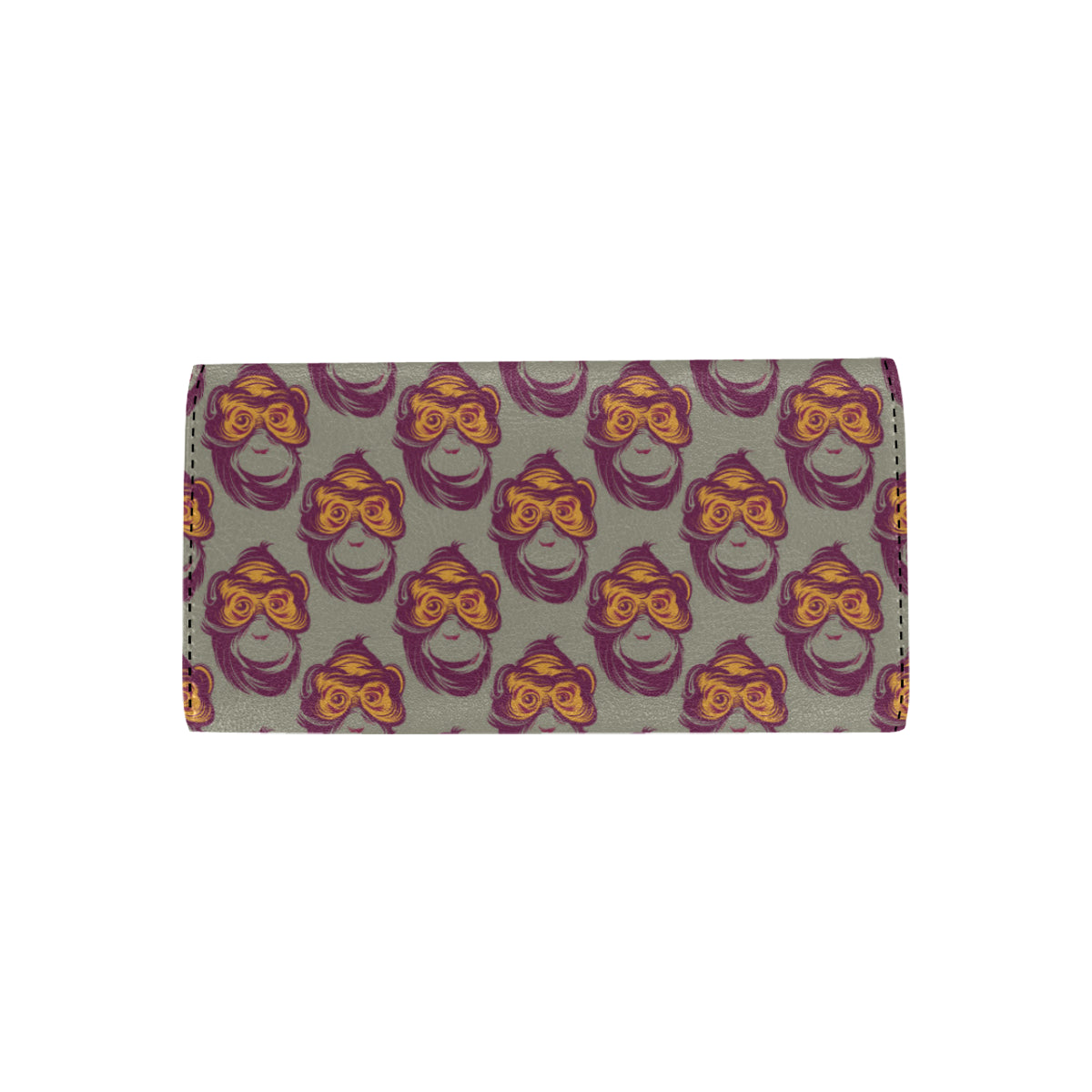 Chimpanzee Pattern Print Design 02 Women's Trifold Wallet