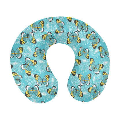 Butterfly Pattern Print Design 010 U-Shaped Travel Neck Pillow