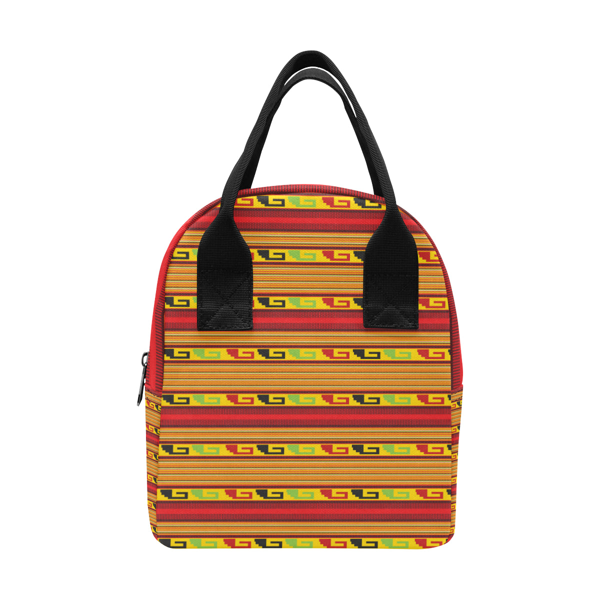 Mexican Blanket Ornament Print Pattern Insulated Lunch Bag