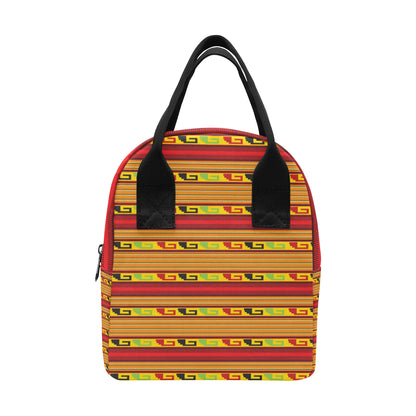 Mexican Blanket Ornament Print Pattern Insulated Lunch Bag