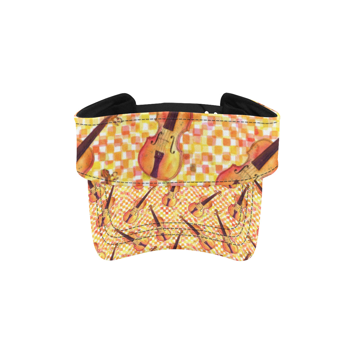 Violin Pattern Print Design 03 Unisex Sun Visor