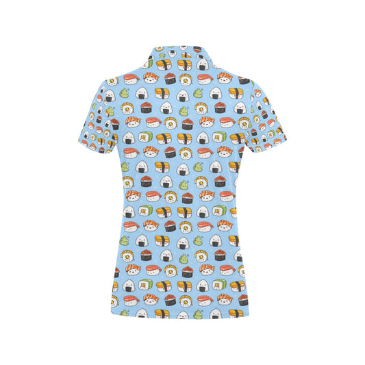 Sushi Cartoon Design Women's Polo Shirt