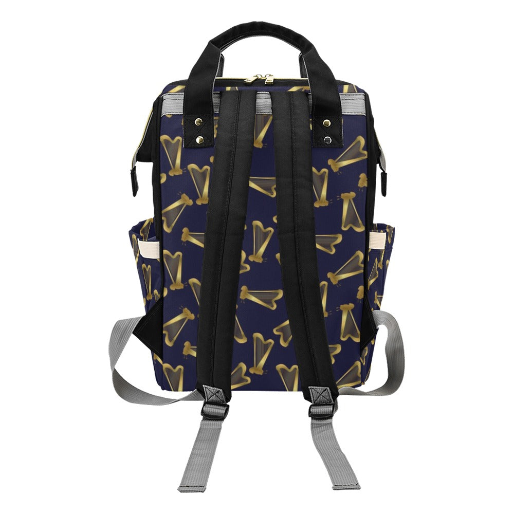 Harp Print Design LKS401 Diaper Bag Backpack