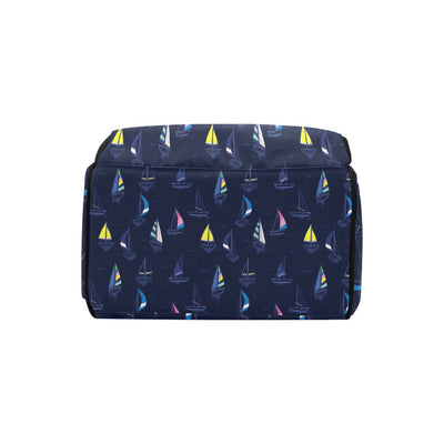 Sailboat Print Design LKS305 Diaper Bag Backpack