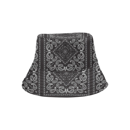 Bandana Black White Print Design LKS302 Unisex Bucket Hat