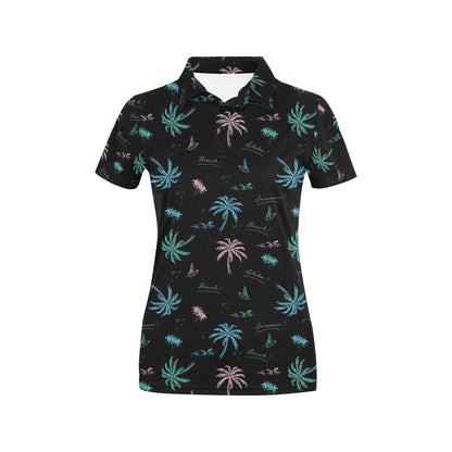 Aloha Hawaii Pattern Print Design 03 Women's Polo Shirt