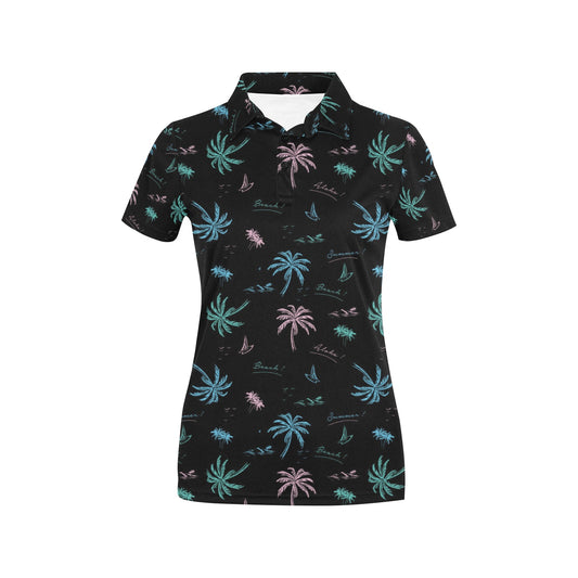 Aloha Hawaii Pattern Print Design 03 Women's Polo Shirt