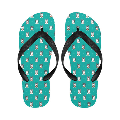 Siberian Huskies Print Design LKS304 Flip Flops