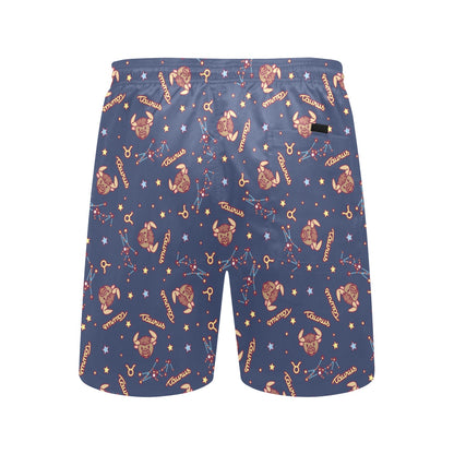 Taurus Print Design LKS304 Men's Swim Trunks Beach Shorts