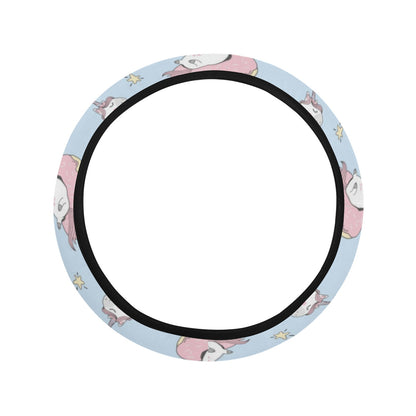 Unicorn Print Design LKS303 Steering Wheel Cover with Elastic Edge