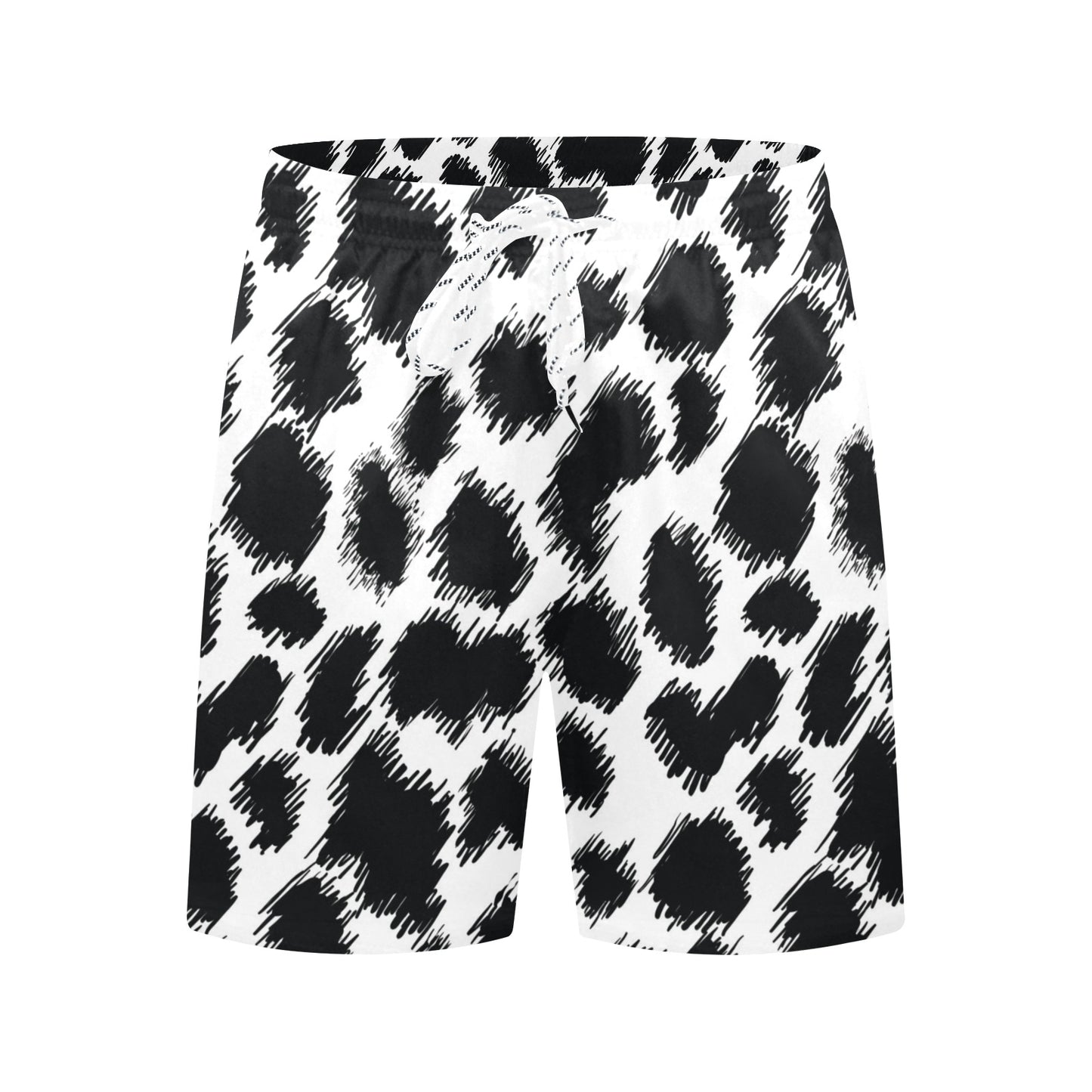Cheetah Black Print Pattern Men's Swim Trunks Beach Shorts