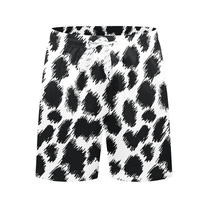 Cheetah Black Print Pattern Men's Swim Trunks Beach Shorts