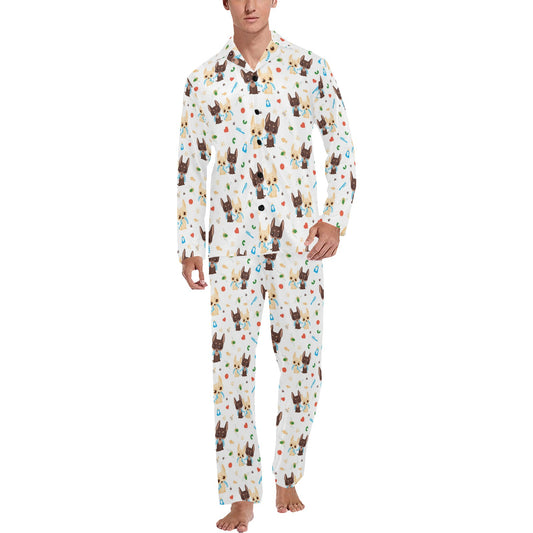 Chihuahua Pattern Print Design 06 Men's Long Pajama Set