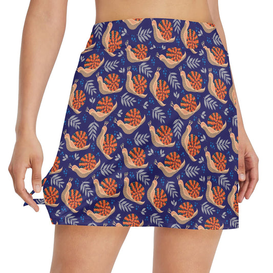 Snail Print Design LKS401 17" Golf & Pickleball Skort with Pockets