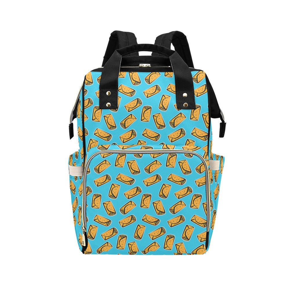 Burrito Print Design LKS301 Diaper Bag Backpack