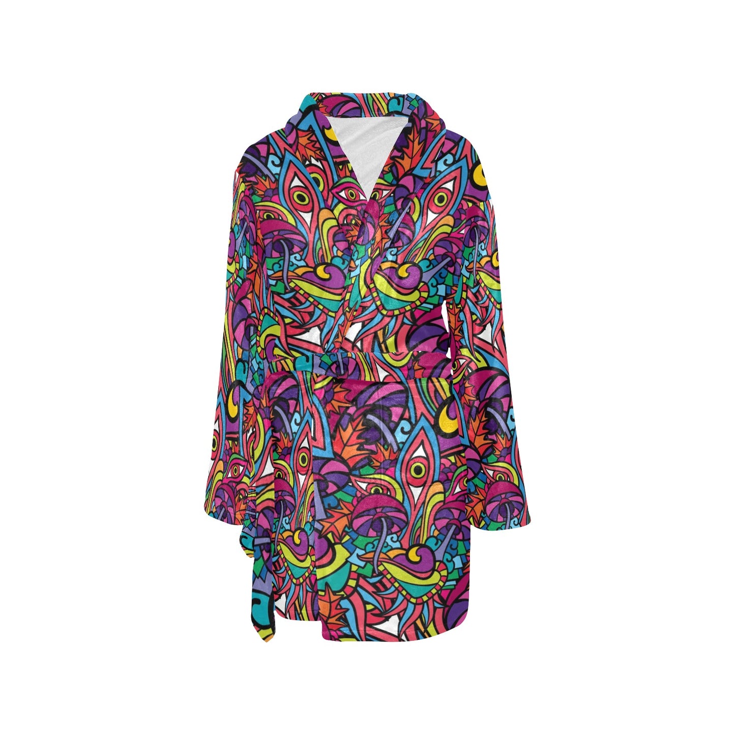 Trippy Print Design LKS302 Women's Fleece Robe